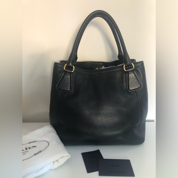 Authentic Black Prada Leather Bag - Picture 2 of 16